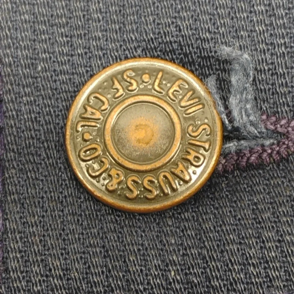 Vintage 1960s Levi's (39x29) Gold Label Star Prest‎ Blue Corduroy Pants Slacks